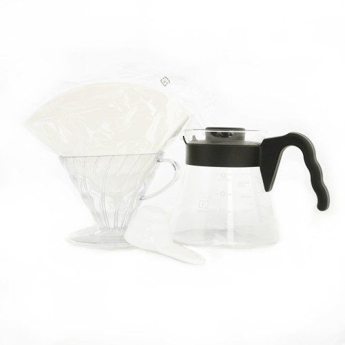 Hario V60 02 brewing set - device + jug + filters