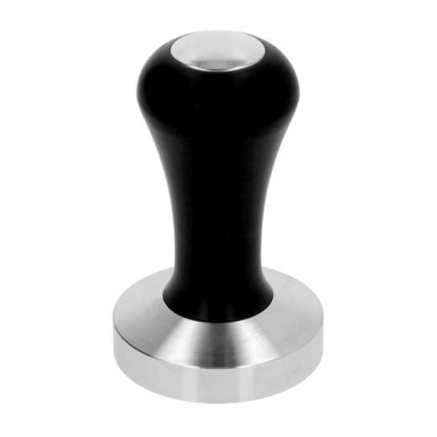 Edo тампер – черна дръжка | Плоска база от неръждаема стомана Ø 58mm