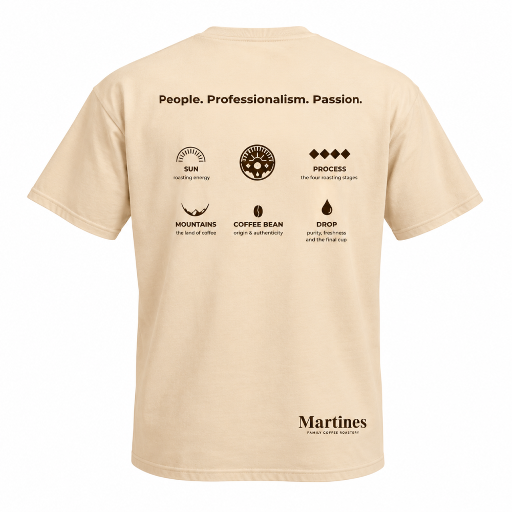 Тениска Martines Roastery Heritage – Бежова от Martines Specialty Coffee