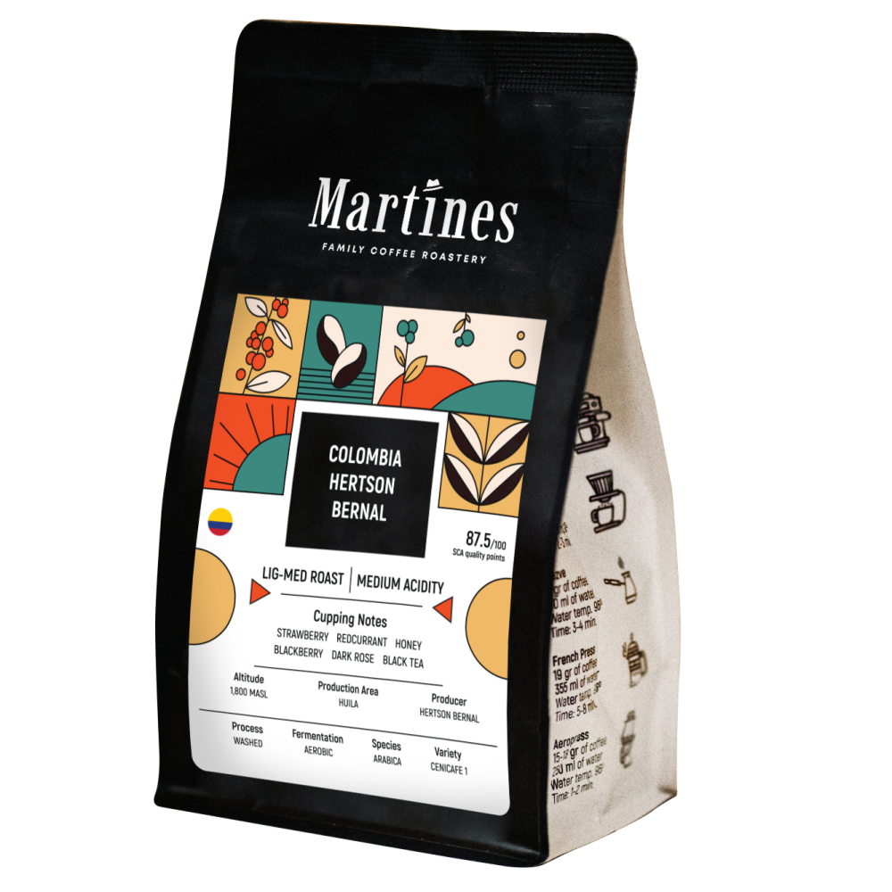 Специално Colombia Hertson Bernal арабика от Martines Specialty Coffee