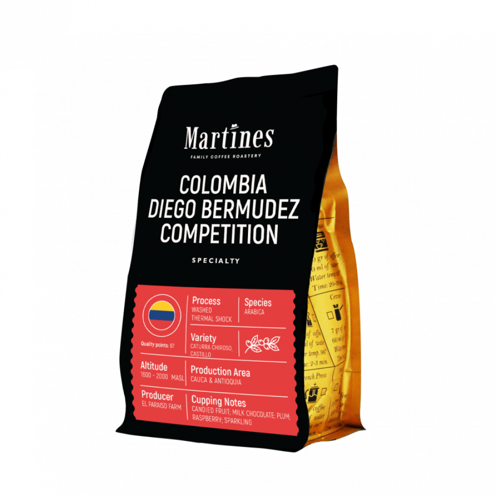 Специално кафе Colombia Diego Bermudez Competition от Martines Specialty Coffee