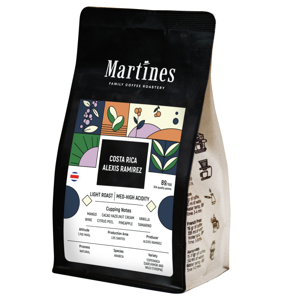 Специално кафе Costa Rica Alexis Ramirez от Martines Specialty Coffee