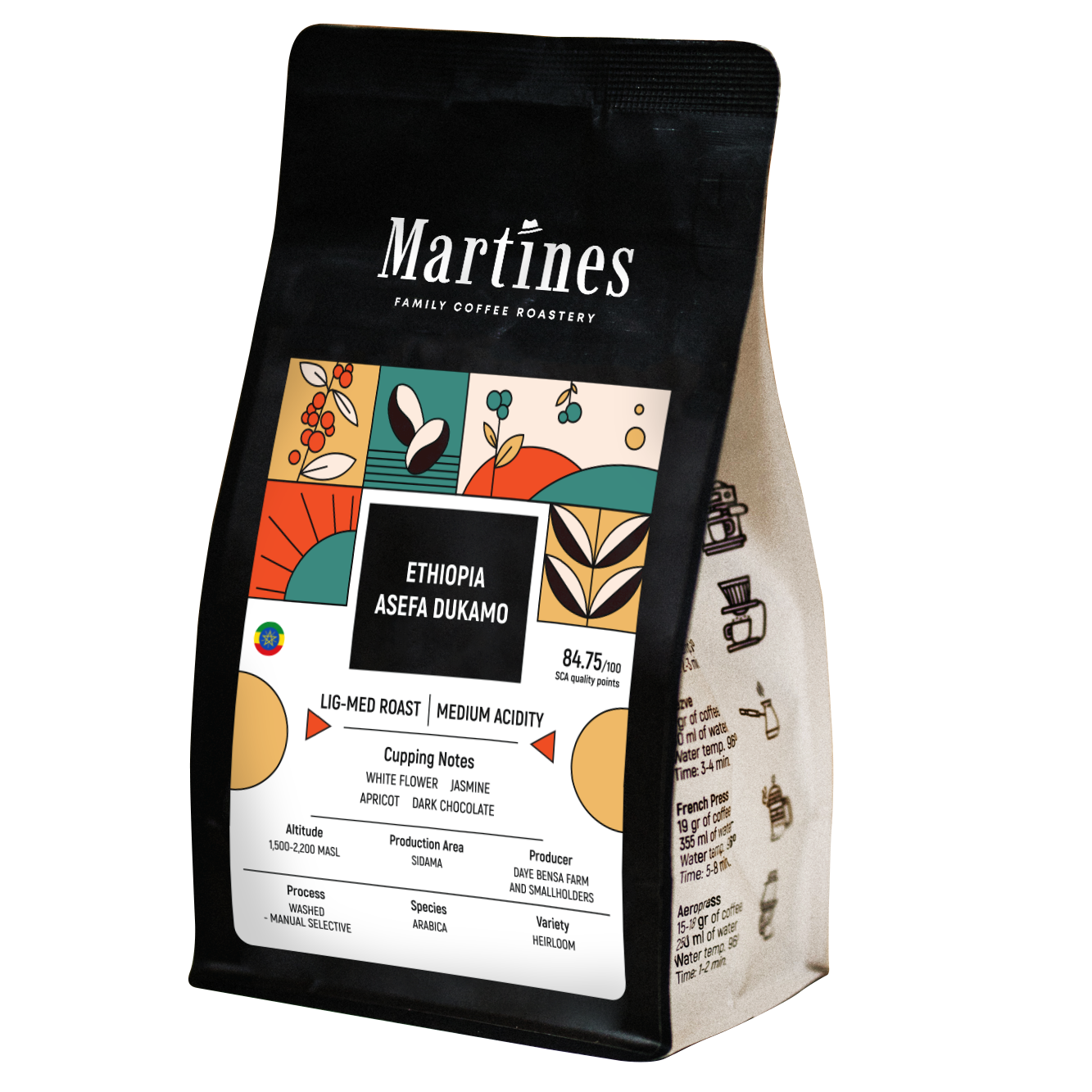 Specialty coffee Ethiopia Asefa Dukamo - 0.250 gr | Martines Specialty  Coffee